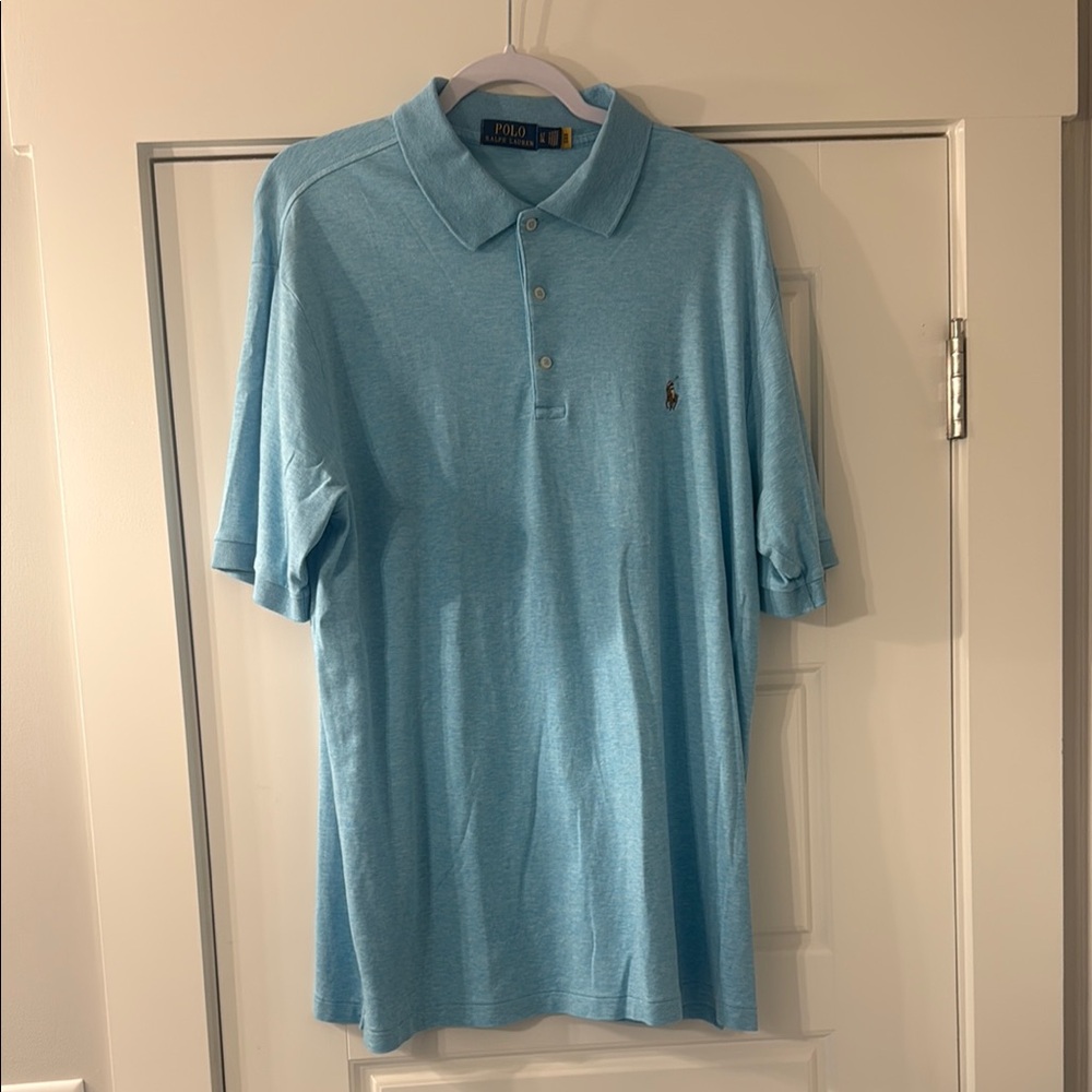 Polo by Ralph Lauren Light Blue Men's Polo Shirt size LT